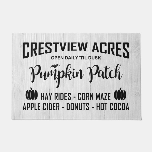 CRESTVIEW ACRES PUMPKIN PATCH DOORMAT (Front)