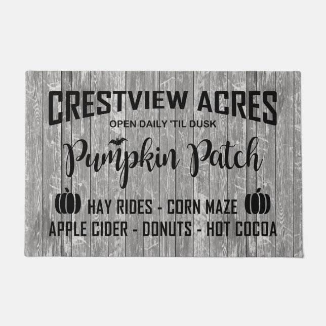 CRESTVIEW ACRES PUMPKIN PATCH DOORMAT (Front)