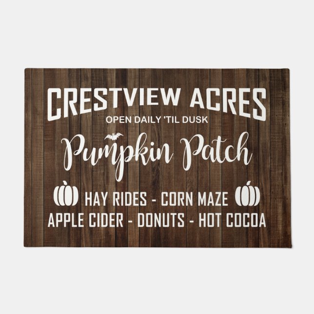 CRESTVIEW ACRES PUMPKIN PATCH DOORMAT (Front)