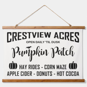 CRESTVIEW ACRES PUMPKIN PATCH HANGING TAPESTRY