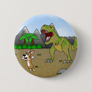Cretaceous Corgi Button