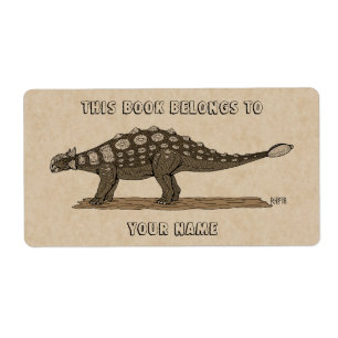 Cretaceous Dinosaur Ankylosaurus Bookplate