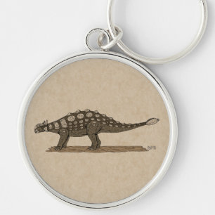 Cretaceous Dinosaur Ankylosaurus Key Ring