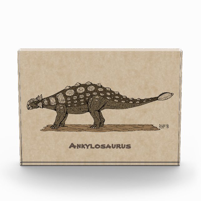 Cretaceous Dinosaur Ankylosaurus Photo Block (Front)
