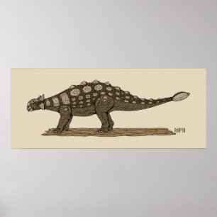 Cretaceous Dinosaur Ankylosaurus Poster