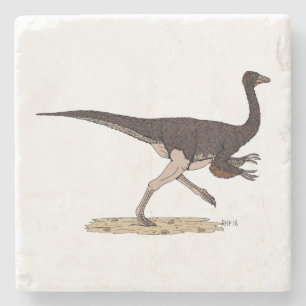 Cretaceous Dinosaur Ornithomimus Stone Coaster