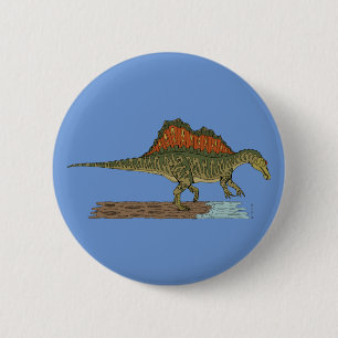 Cretaceous Dinosaur Spinosaurus 6 Cm Round Badge
