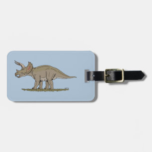 Cretaceous Dinosaur Triceratops Luggage Tag