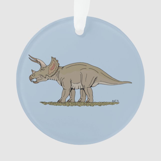 Cretaceous Dinosaur Triceratops Ornament (Front)