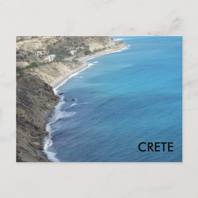 Crete along the Mediterranean Sea Postcard (Front)