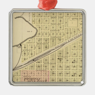 Crete and Saline County, Nebraska Metal Ornament