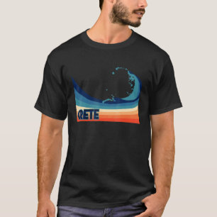 Crete Greece Retro Surf Sailing & Fishing Vacatio T-Shirt