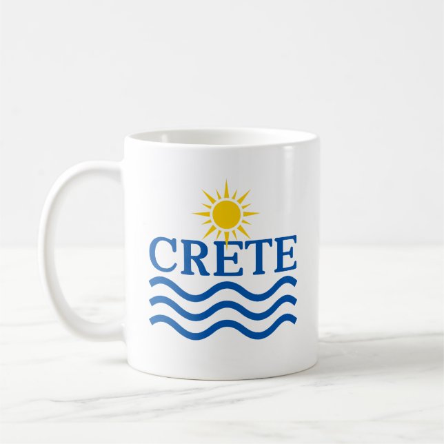 CRETE Greece, Sun Waves Coffee Mug (Left)