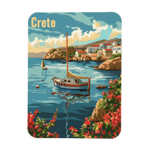 Crete Greece Vintage Magnet