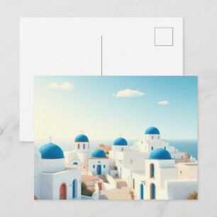 Crete Greece Vintage Travel Art Postcard
