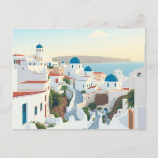 Crete Greece Vintage Travel Art Postcard 