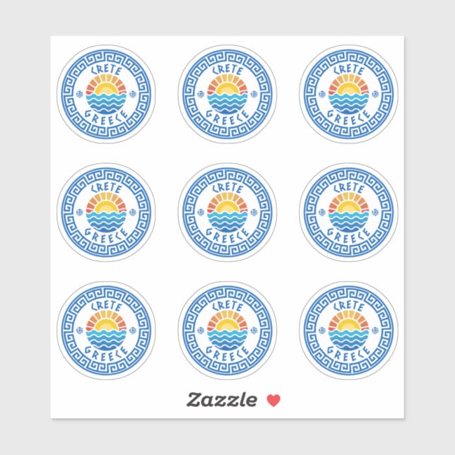 Crete Island, Greece Multiple Pack Sticker (Sheet)