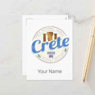 Crete Island Greece Retro Vintage Holiday Souvenir