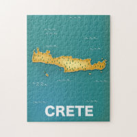 Crete map travel poster
