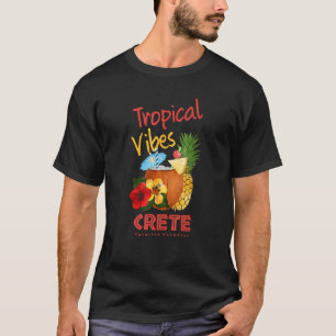 Crete Tropical Vibes Tourist Vacation T-Shirt