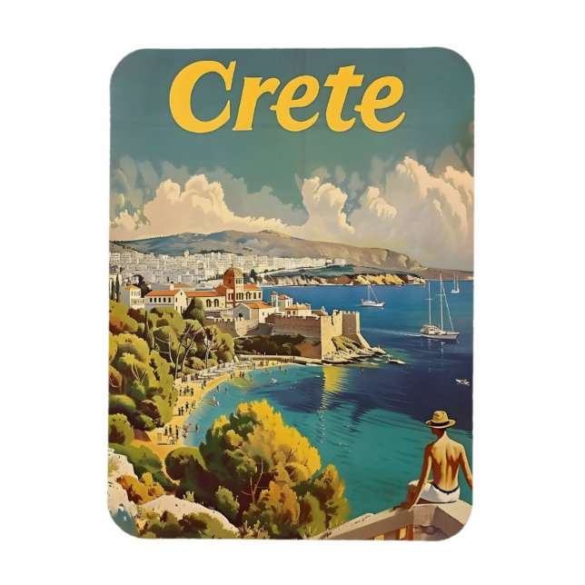 Crete Vintage Magnet (Vertical)