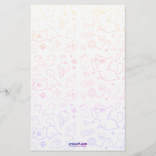 Créu Cat's Stationary Paper