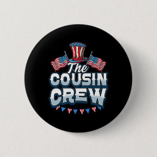 Crew 4th Of July Family Matching Group Cousin Crew 6 Cm Round Badge