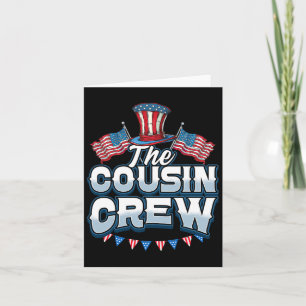 Crew 4th Of July Family Matching Group Cousin Crew Card