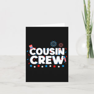 Crew 4th Of July Patriotic American Family Matchin Card