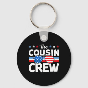 Crew 4th Of July Patriotic American Family Matchin Key Ring