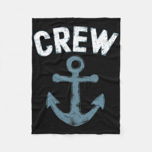 Crew Anchor Nautical Boat Sailing Seafarers Ocean  Fleece Blanket
