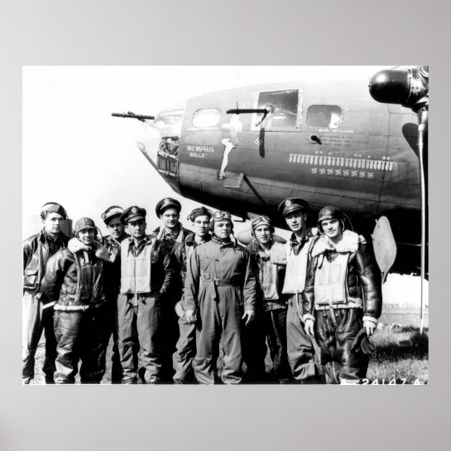 Crew of the B-17 Flying Fortress "Memphis Belle" Poster (Front)