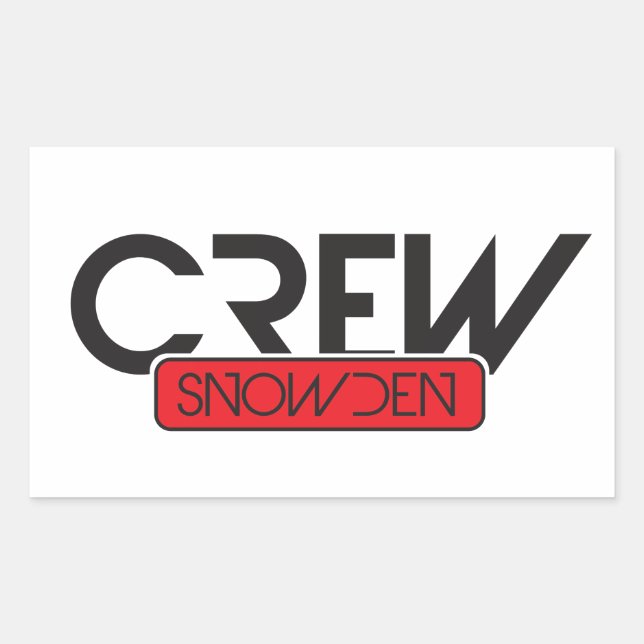 Crew Snowden Rectangular Sticker (Front)