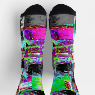 Crew Socks – Abstract Grid