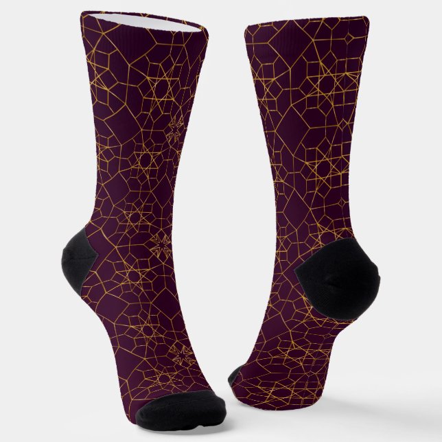 Crew Socks-Classic Paisley Elegance Socks (Angled)