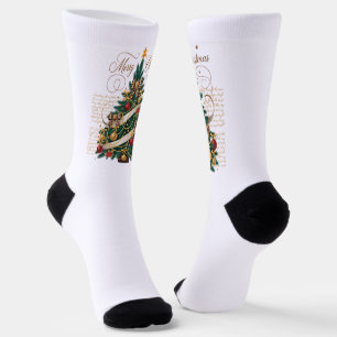 Crew Socks-Merry Christmas Socks