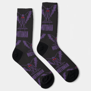 Crew Socks mothman pattern purple