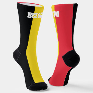 crew socks with flag of Belgium