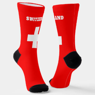 crew socks with flag of Switzerland