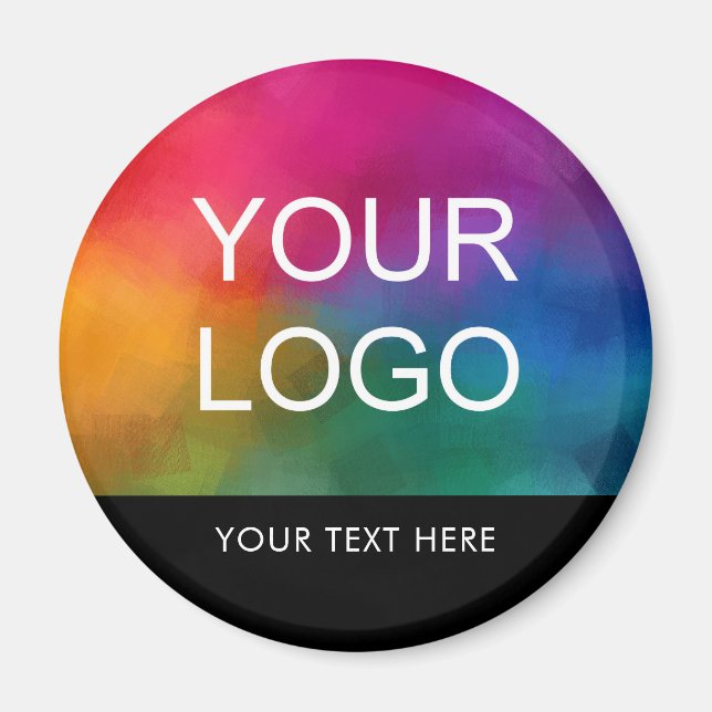 Crew Staff Employee Member Name Custom Logo Magnet (Front)