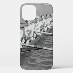 CREW TEAMvintage, sport, row, team, boat, retro, c iPhone 12 Case