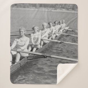 CREW TEAMvintage, sport, row, team, boat, retro, c Sherpa Blanket