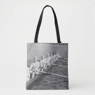 CREW TEAMvintage, sport, row, team, boat, retro, c Tote Bag