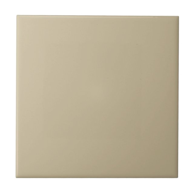 Crewel Stitch Tan Square Kitchen and Bathroom Ceramic Tile (Front)