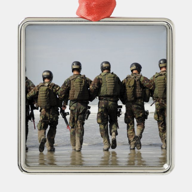 Crewman Qualification Training students Metal Tree Decoration (Front)