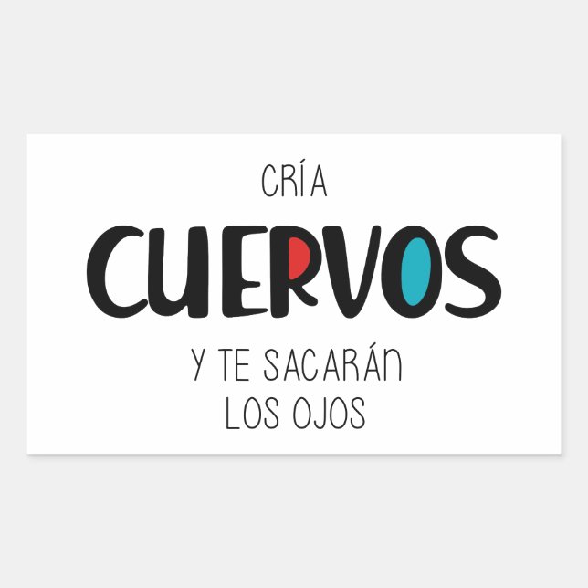 Cria cuervos rectangular sticker (Front)