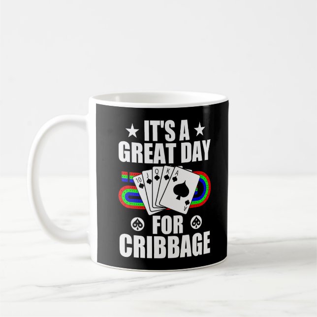 Cribbage Board For Cribbage Card Game Player Funny Coffee Mug (Left)