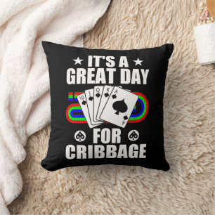 Cribbage Board For Cribbage Card Game Player Funny Cushion