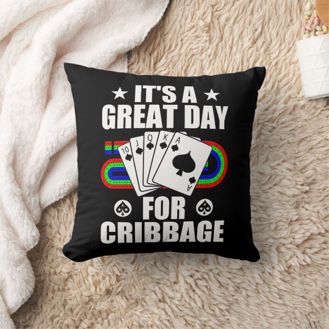 Cribbage Board For Cribbage Card Game Player Funny Cushion (Blanket)