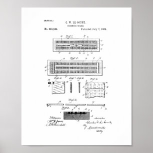 Cribbage Board Patent Poster